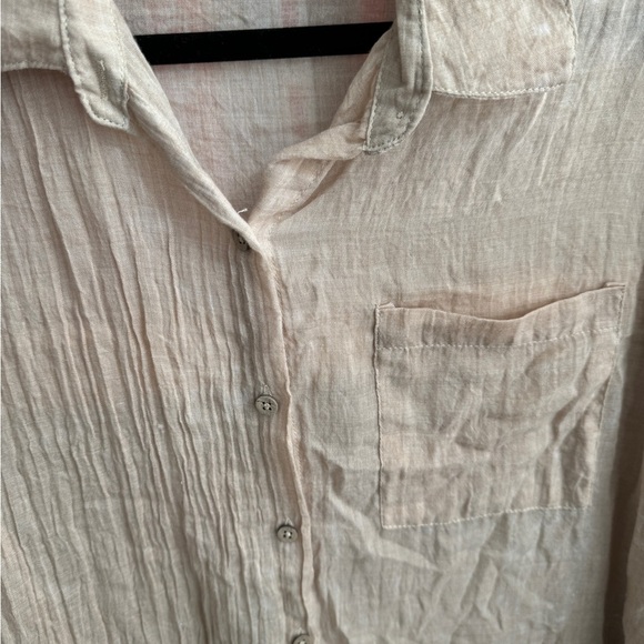 Boutique Eden & Olivia maternity lightweight long sleeve oversized shirt blouse - Picture 3 of 6